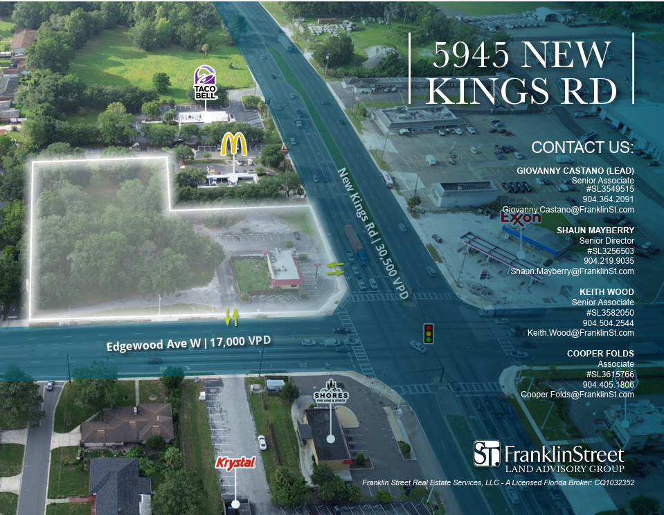 0.50–2.50 AC Ground Lease | Signalized Corner | New Kings Rd & Edgewood Ave W, photo 5
