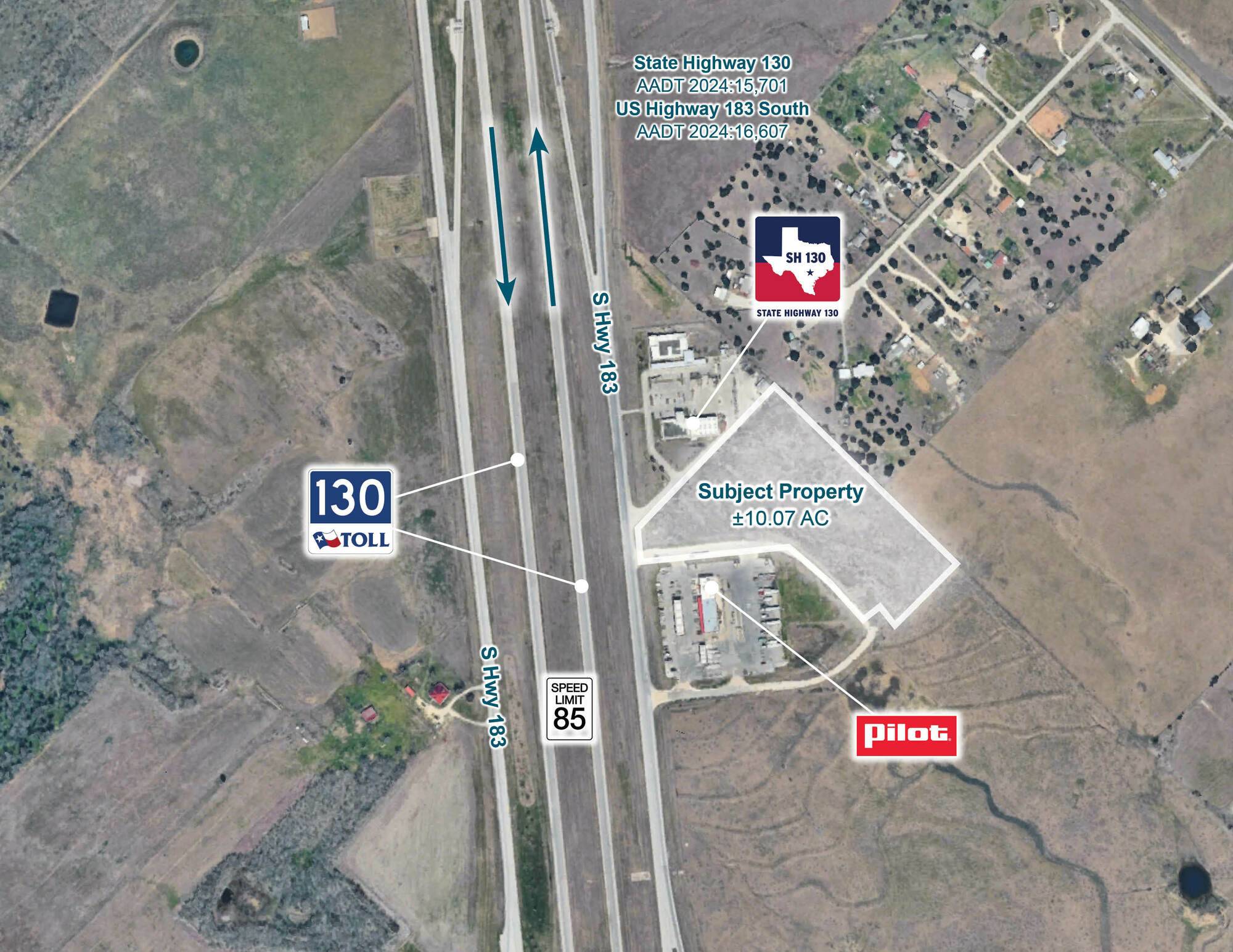±10.07 Acre Commercial Development Opportunity in Mustang Ridge, Texas